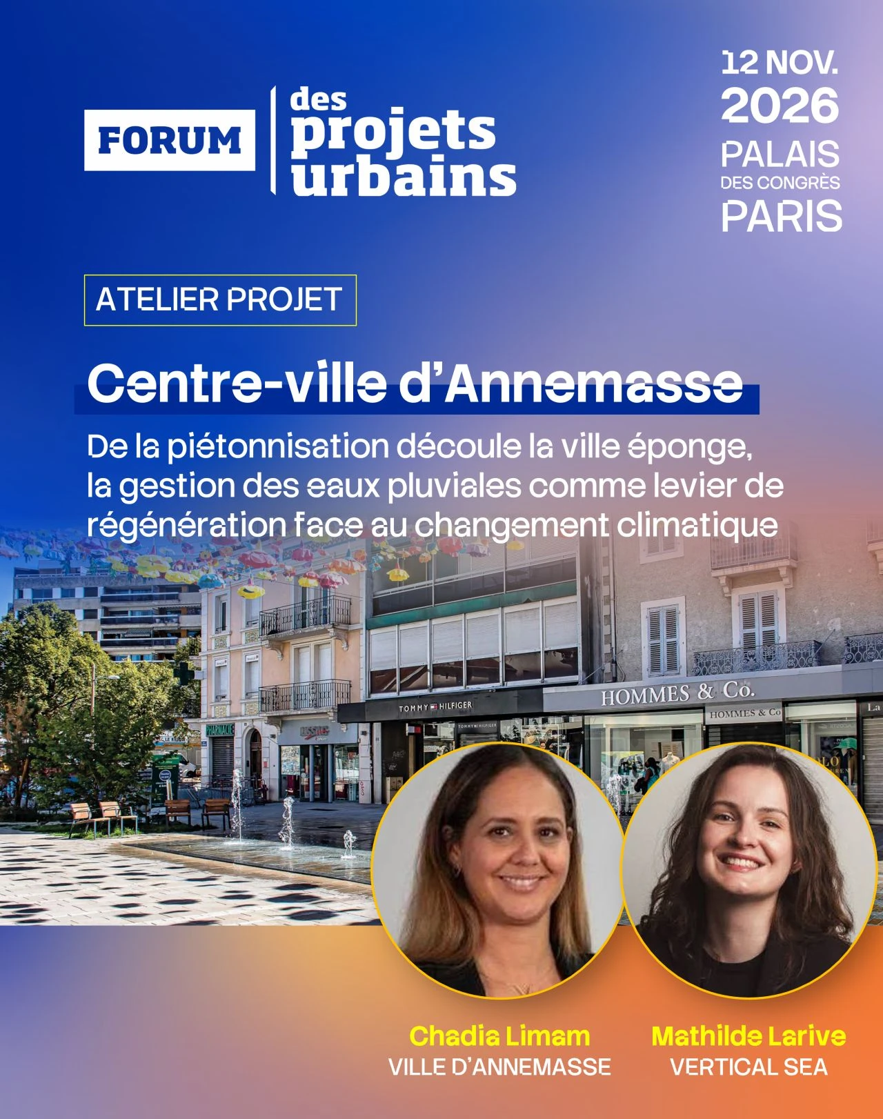 Atelier-conférence Ville d'Annemasse et verticalsea au Forum des Projets Urbains le 12 novembre 2026