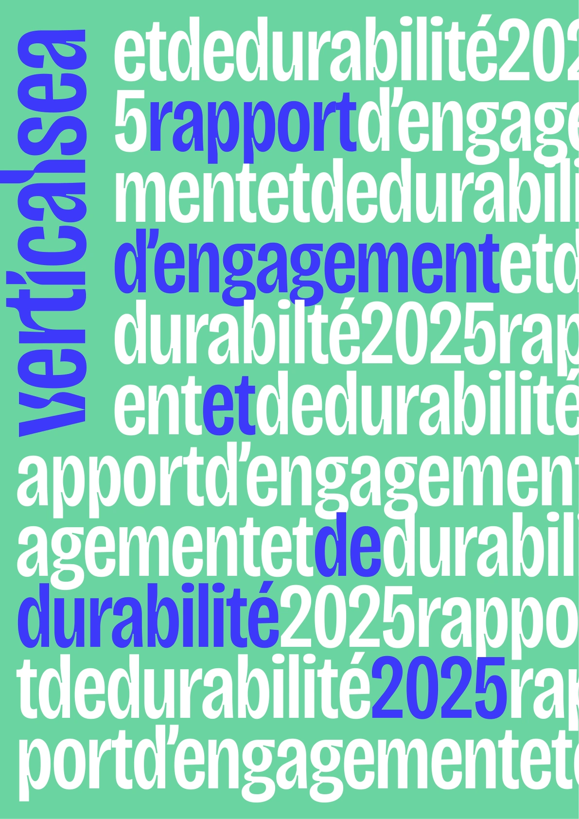 Couverture du Rapport d'engagement et de durabilité 2025 de verticalsea